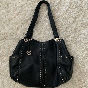 Brighton black leather shoulder purse